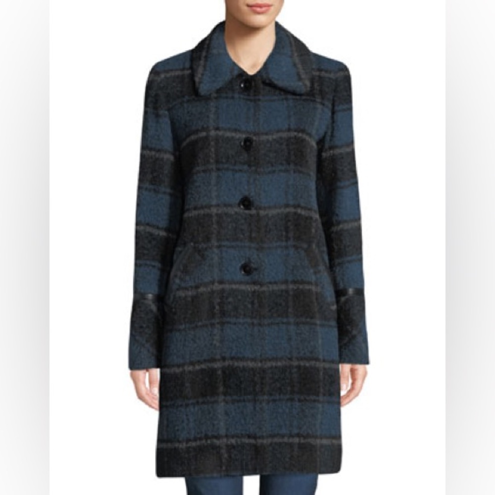 NWOT Sophie Cashmere plaid coat
